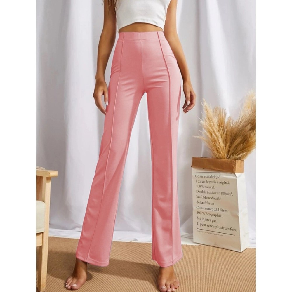 Model wearing NariHaat Peach Regular Fit Trousers