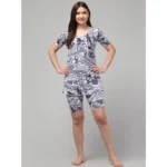 Grey Printed Swimsuit Set Women