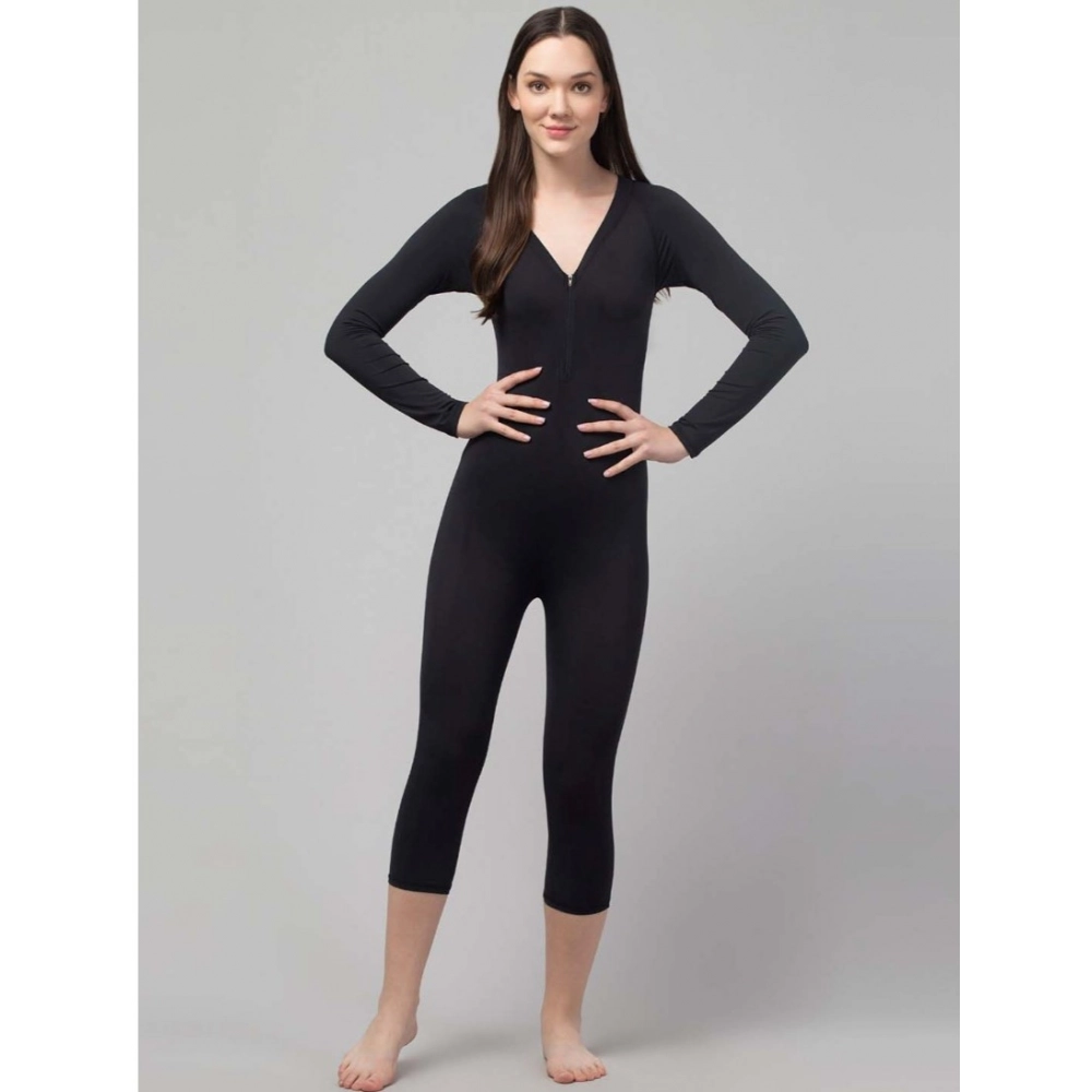 Model wearing NariHaat Black V Neck Swimsuit