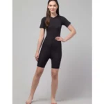 Black Round Neck Swimsuit for Women