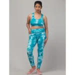 Sky Blue Printed Tights Set Women
