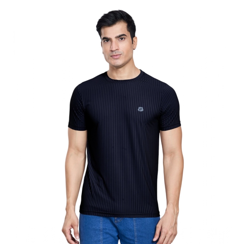 54220917827_2ec68001e2_o_d-1000x1000-1.webp Generic Men's Casual Nylon Solid Half Sleeve Round Neck T-Shirt (Black) - Image 1