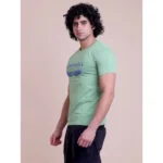 Generic Men's Casual Cotton Printed Half Sleeve Round Neck T-Shirt (Pista) - Image 5