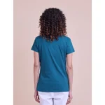 Generic Women's Casual Cotton Printed Half Sleeve Round Neck T-Shirt (BottelGreen) - Image 3