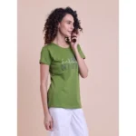 Women's Olive T-Shirt - Angle 4