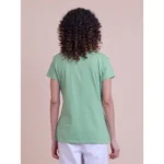 Generic Women's Casual Cotton Printed Half Sleeve Round Neck T-Shirt (Pista) - Image 3