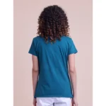 Generic Women's Casual Cotton Printed Half Sleeve Round Neck T-Shirt (BottelGreen) - Image 3