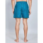 Generic Men's Casual Cotton Checkred Above Knee Boxer Shorts (Green) - Image 3