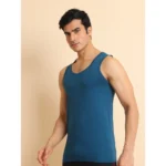 Generic Men's Casual Cotton Solid Round Neck Sleeveless Vest (Blue) - Image 5