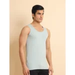 Generic Men's Casual Cotton Solid Round Neck Sleeveless Vest (Grey) - Image 4