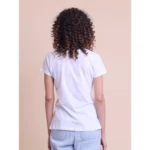 Generic Women's Casual Cotton Printed Half Sleeve Round Neck T-Shirt (White) - Image 3