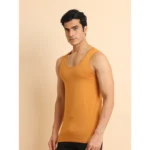 Generic Men's Casual Cotton Solid Round Neck Sleeveless Vest (Brown) - Image 5