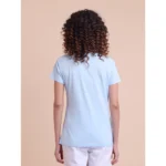 Generic Women's Casual Cotton Printed Half Sleeve Round Neck T-Shirt (Skyblue) - Image 3