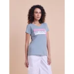 Generic Women's Casual Cotton Printed Half Sleeve Round Neck T-Shirt (Teegrey) - Image 4