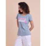 Generic Women's Casual Cotton Printed Half Sleeve Round Neck T-Shirt (Teegrey) - Image 5