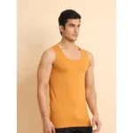 Generic Men's Casual Cotton Solid Round Neck Sleeveless Vest (Brown) - Image 4