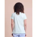 Generic Women's Casual Cotton Printed Half Sleeve Round Neck T-Shirt (MintGreen) - Image 3