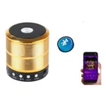 Generic Plastic Rubber Wireless WS887 Bluetooth Speaker (Gold) - Image 2
