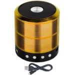 Generic Plastic Rubber Wireless WS887 Bluetooth Speaker (Gold) - Image 3