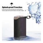 Generic Plastic Rubber Wireless TG111 Bluetooth Speaker (Black) - Image 3