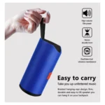 Generic Plastic Rubber Wireless TG113 Bluetooth Speaker (Blue) - Image 2