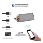 Generic Plastic Rubber Wireless TG111 Bluetooth Speaker (Grey) - Image 3