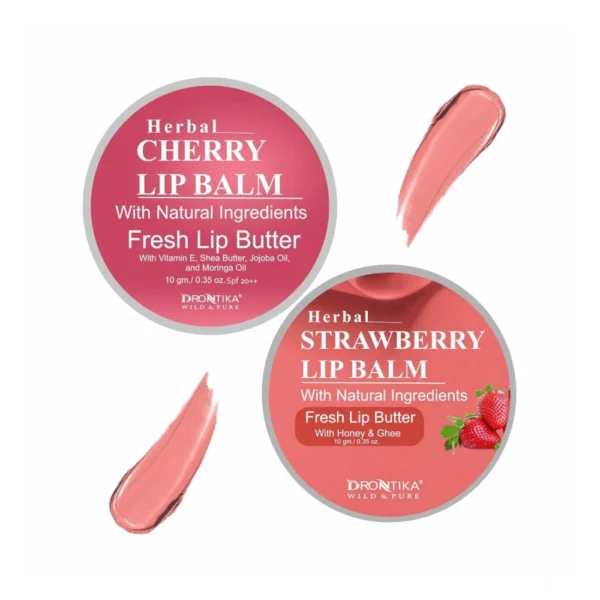 Unisex Herbal Cherry Strawberry Lip Balm