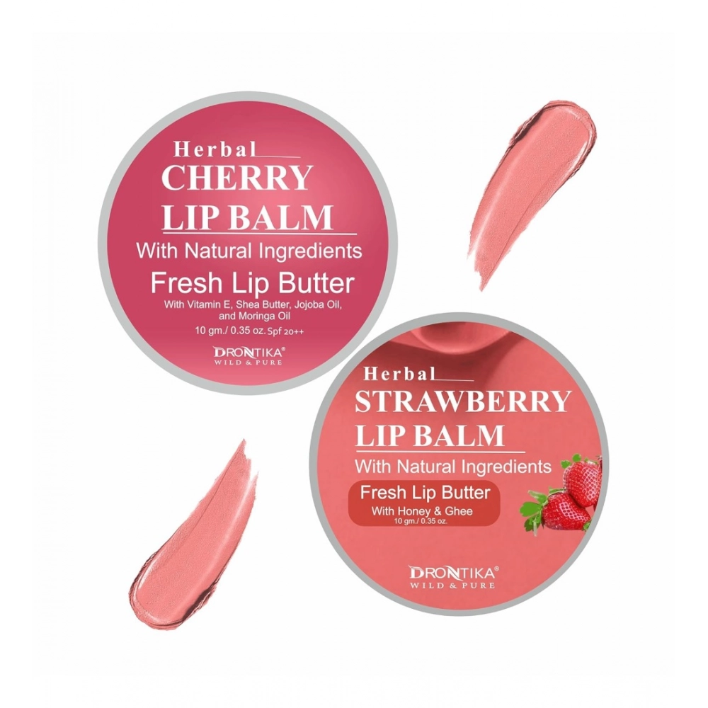 Unisex Herbal Cherry Strawberry Lip Balm