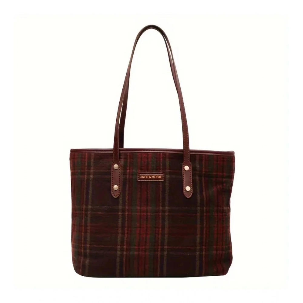 54248698422_5830cee485_o_d-1000x1000-1.webp Generic Women's Woolen Medium Shoulder Zipper Handbag (Red) - Image 1