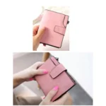 Generic Women's Vegan Leather Small Zipper Wallet (RoseGlod) - Image 2