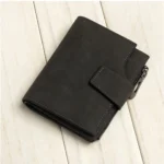 Generic Women's Vegan Leather Small Zipper Wallet (Black) - Image 3