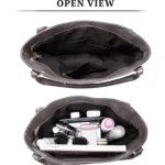 Generic Women's PU Leather Large Shoulder Zipper Handbag (Grey) - Image 4