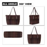 Generic Women's Woolen  Medium Shoulder Zipper Handbag (Red) - Image 4