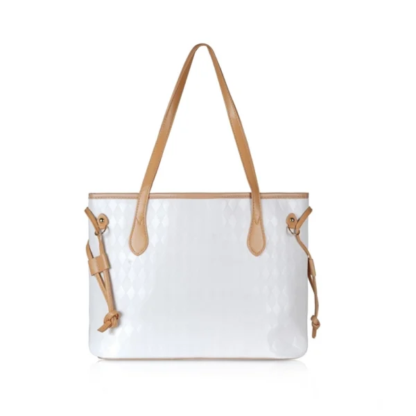 Generic Women's Canvas Medium Shoulder Zipper Handbag (White)