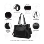 Women's Black Handbag - Angle 3