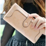 Generic Women's Faux Leather Medium Snap Button Wallet (Khakhi) - Image 4