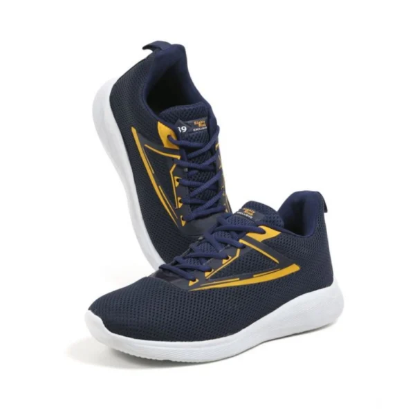 Generic Men's Casual Synthetic Leather Lace-Up Shoes (Blue)