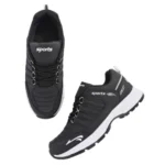 Generic Men's Casual Synthetic Leather Lace-Up Shoes (Black) - Image 4