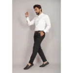 Generic Men's Casual Cotton Solid Full Sleeve Shirt (White) - Image 3