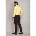 Generic Men's Casual Cotton Solid Full Sleeve Shirt (Yellow) - Image 3