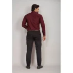 Generic Men's Casual Cotton Solid Full Sleeve Shirt (Brown) - Image 4