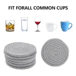 Generic Cotton Rope Drink Coasters 6 Pcs Set (Grey) - Image 3