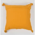 Generic Cotton Tufted Cushion Pillow Cover 16x16 Inch Pack of 2 (Yellow) - Image 2