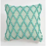 Generic Cotton Handcrafted Pit Loom Cushion Cover 16x16 Inch Pack of 2 (Sea Green) - Image 3