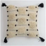 Generic Cotton Handcrafted Pit Loom Cushion Cover 16x16 Inch Pack of 2 (Black) - Image 4