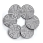 Generic Cotton Rope Drink Coasters 6 Pcs Set (Grey)