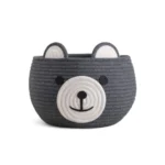 Generic Cotton Bear Shaped Storage Baskets Pack of 1 (Grey)