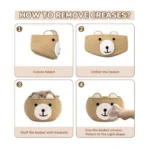 Generic Cotton Bear Shaped Storage Baskets Pack of 1 (Beige) - Image 3