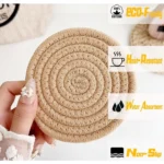 Generic Cotton Rope Drink Coasters 6 Pcs Set (Multicolor) - Image 2