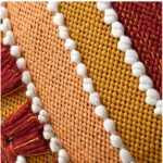 Generic Cotton Handcrafted Pit Loom Cushion Cover 16x16 Inch Pack of 2 (Orange) - Image 3